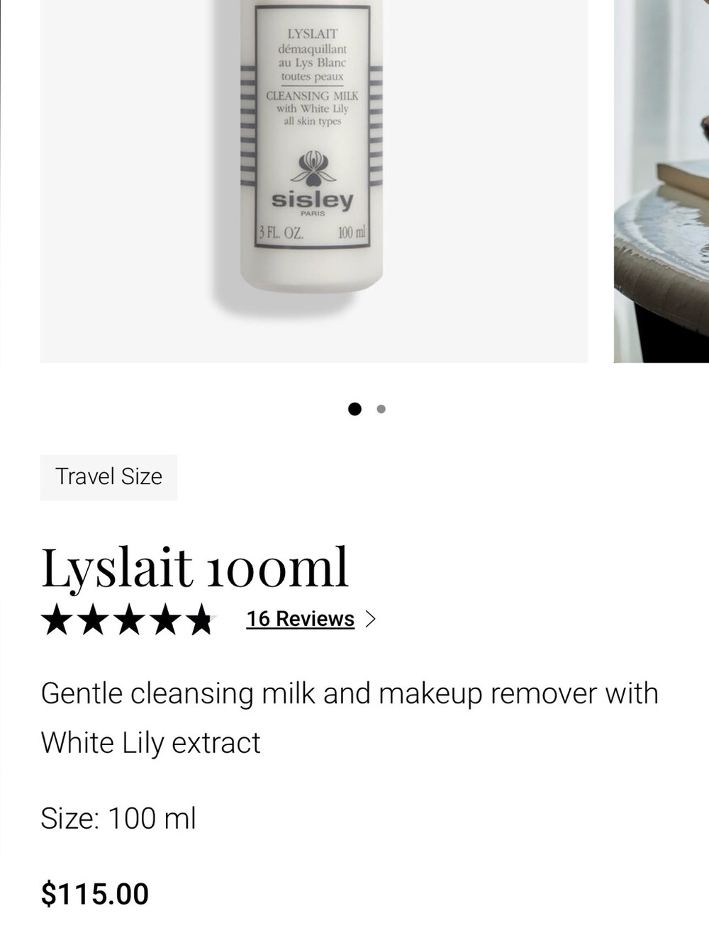 Sisley-Paris Cleansing Milk Travel Bottle - White/Cream